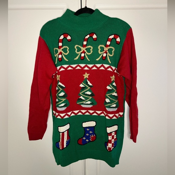 Vintage 1980s Knit Christmas Sweater - Picture 2 of 9